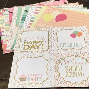 Celebrate 🎉 Loose Scrapbook Paper Bundle